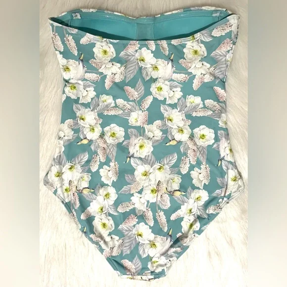 Nip Tuck Ladies One Piece Swimsuit Tummy Control Light Blue Floral Size 12 NEW - Picture 5 of 11